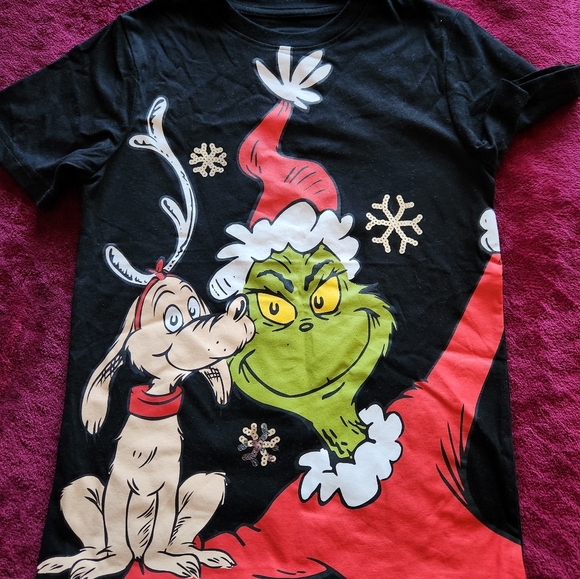 Girls Grinch and Max Black T-Shirt - Picture 6 of 7